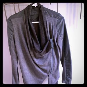 Grey sweatshirt jacket